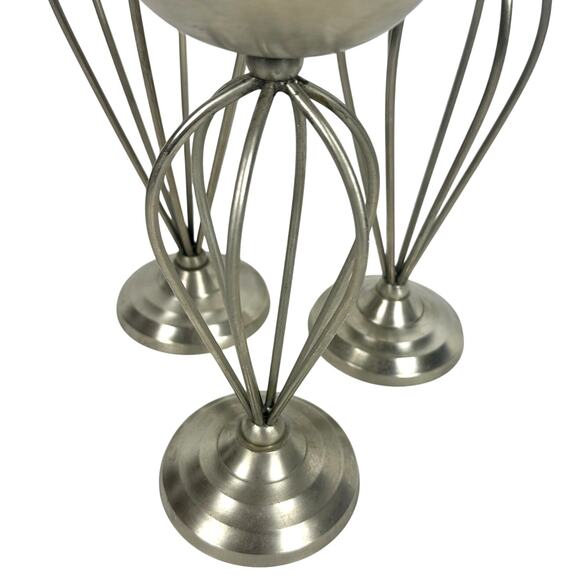 Elegant Expressions Trio of Metal Pewter Finish Modern Candlesticks-Set of 3 - Picture 3 of 4